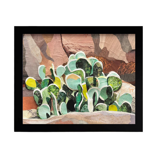 Happy Cactus - Framed Print - Print