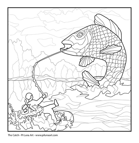 The Catch - Coloring Page